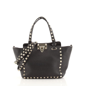 Valentino Rockstud Tote Pebbled Leather Mini