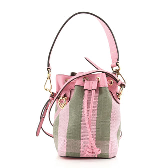 Fendi Mon Tresor Bucket Bag Pequin Raffia Mini