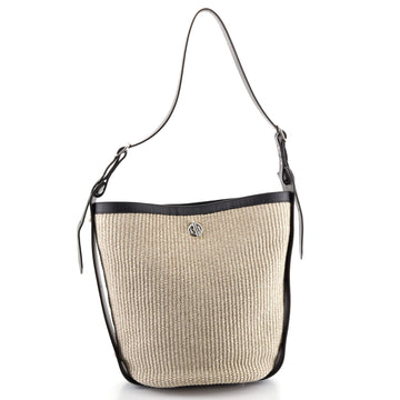 Balenciaga Shoulder Bag Straw with Leather