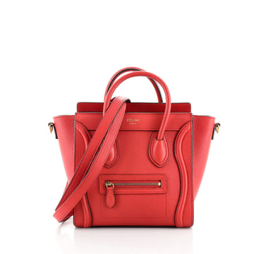 Celine Luggage Bag Grainy Leather Nano