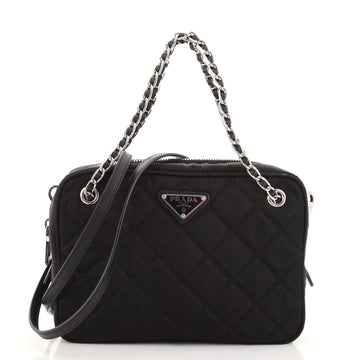 Prada Camera Bag Quilted Tessuto Small