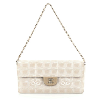Chanel Travel Line Flap Bag Quilted Nylon East West