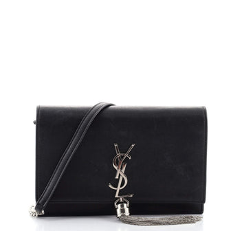 Saint Laurent Classic Monogram Tassel Chain Wallet Leather