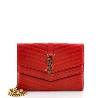Saint Laurent Sulpice Wallet on Chain Matelasse Chevron Leather Medium