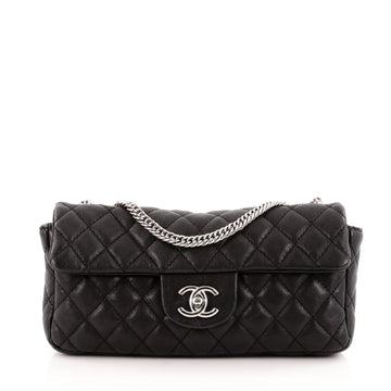 Chanel Bijoux Chain Single Flap Quilted Lambskin East West