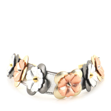 Fendi Flowerland Strap You Shoulder Strap Embellished Leather Short