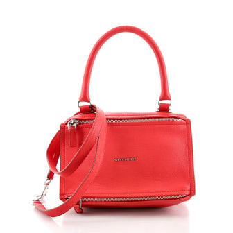 Red Small Pandora Bag Givenchy Pandora Mini Red Logo Strap
