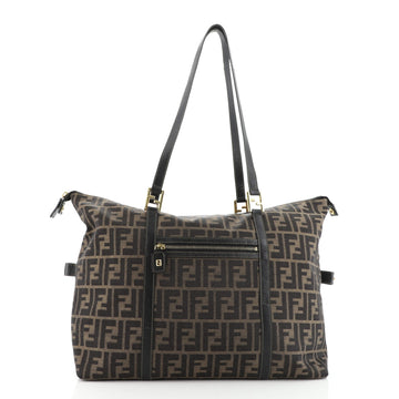 Fendi Vintage Zip Tote Zucca Canvas Medium