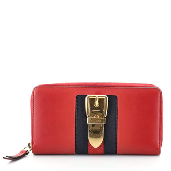 Gucci Sylvie Zip Around Wallet Leather