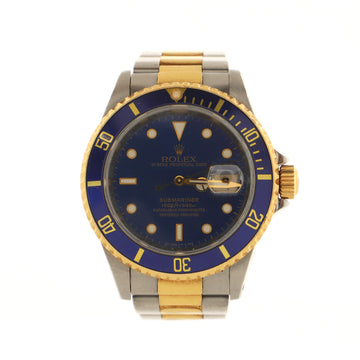 Rolex Oyster Perpetual Submariner Date Automatic Watch Stainless Steel and Yellow Gold 40