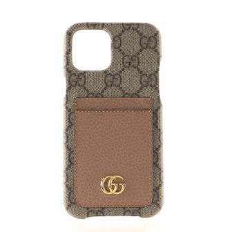 Gucci GG Marmont Phone Case GG Coated Canvas with Leather iPhone 12 Pro Max