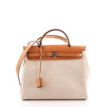 Hermes Herbag Zip Leather and Toile 31