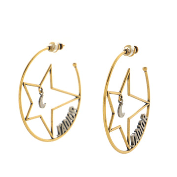 Christian Dior J'Adior Star Hoop Earrings Metal