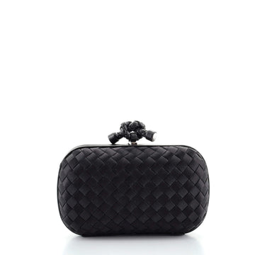 Bottega Veneta Box Knot Clutch Intrecciato Satin Small
