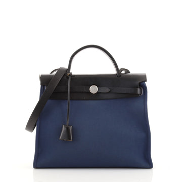 Hermes Herbag Zip Leather and Toile 31