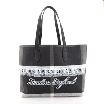 Burberry Doodle Reversible Tote Printed Canvas Large