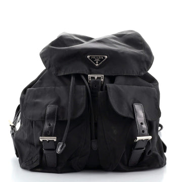 Prada Double Front Pocket Backpack Tessuto Medium