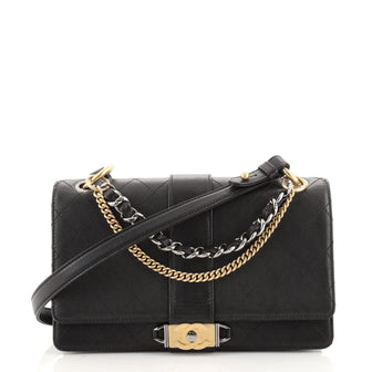 Chanel CC Chain Flap Shoulder Bag Quilted Calfskin Small