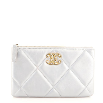 Chanel 19 O Case Pouch Quilted Lambskin Small