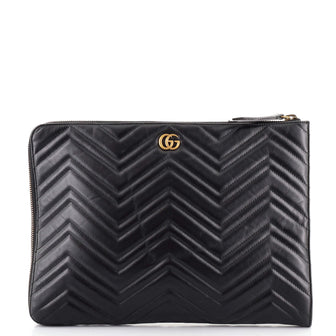 Gucci GG Marmont Portfolio Clutch Matelasse Leather