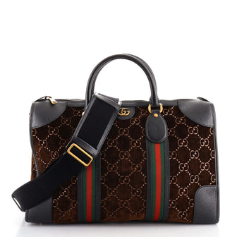 Gucci Convertible Duffle Bag GG Velvet Medium