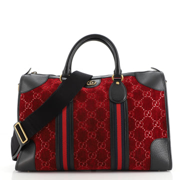 Gucci Convertible Duffle Bag GG Velvet Medium