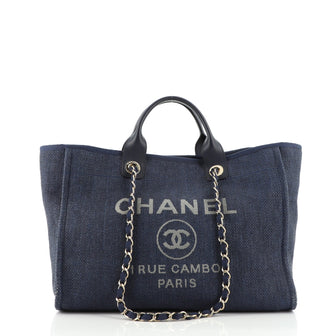 Chanel Deauville Tote Raffia Medium