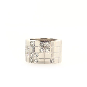 Cartier Lanieres Piet Ring 18K White Gold with Diamonds Wide