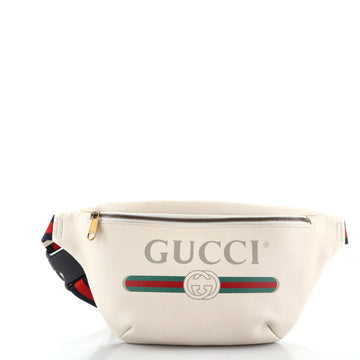 Gucci Logo Belt Bag Printed Leather Medium
