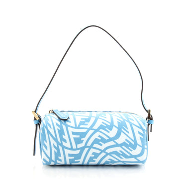 Fendi Zip Shoulder Bag Vertigo Zucca Coated Canvas Mini