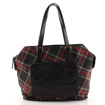 Christian Louboutin Boston Duffle Bag Canvas with Leather Large