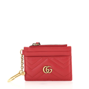 Gucci GG Marmont Keychain Wallet Matelasse Leather