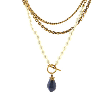 Christian Dior J'Adior Charm Chain Collar Necklace Metal with Enamel