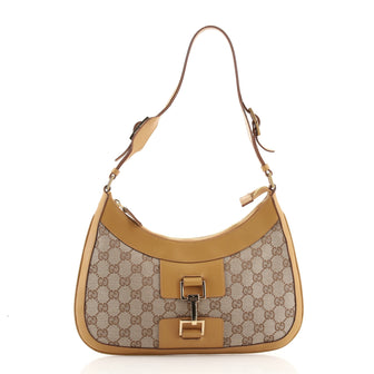 Gucci Vintage Jackie Hobo GG Canvas with Leather Medium