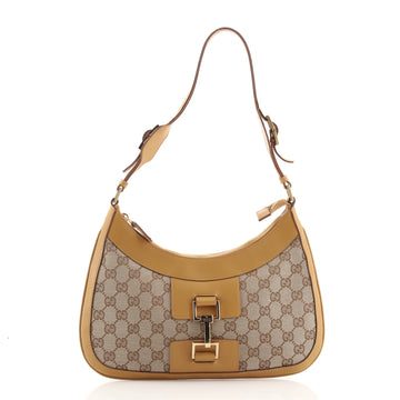 Gucci Vintage Jackie Hobo GG Canvas with Leather Medium