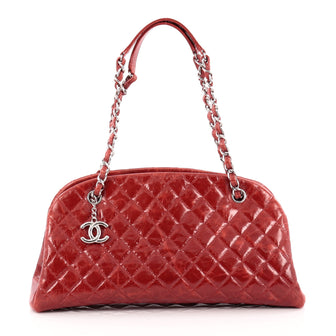Chanel Just Mademoiselle Quilted Glazed Calfskin Medium