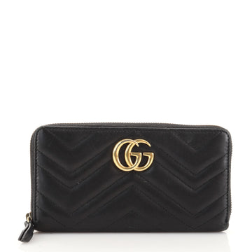 Gucci GG Marmont Zip Around Wallet Matelasse Leather