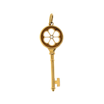 Tiffany & Co. Blossom Key Pendant Pendant & Charms 18K Yellow Gold with Diamond Small