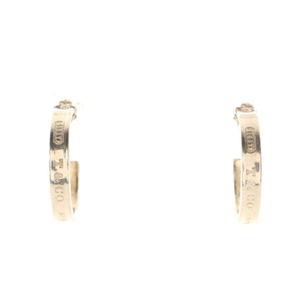 Tiffany & Co. 1837 Hoop Earrings Sterling Silver Small