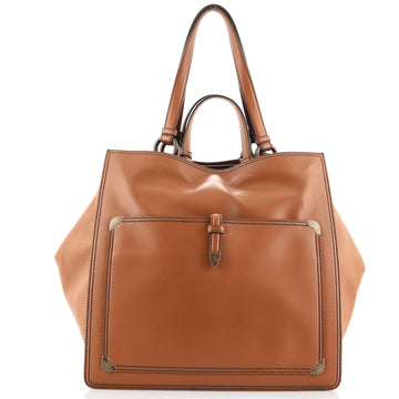 Bottega Veneta Front Pocket Tote Leather with Metal Detail Large
