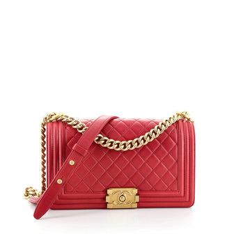 Chanel Boy Flap Bag Quilted Calfskin Small