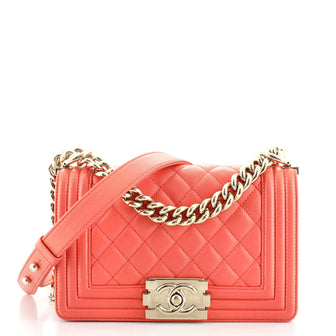 Chanel Boy Flap Bag Quilted Lambskin Small