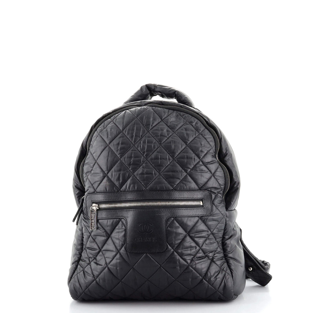 Chanel Coco Cocoon Backpack Quilted Nylon Large Black 952362