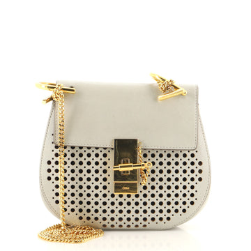 Chloe Drew Crossbody Bag Perforated Leather Mini