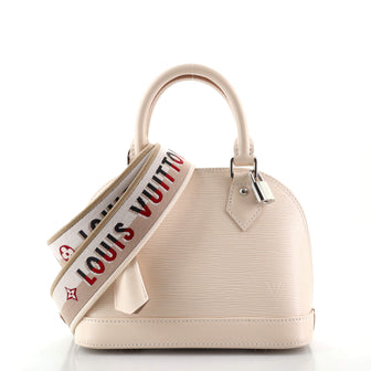 Louis Vuitton Alma Handbag	 Epi Leather with Logo Jacquard Strap BB