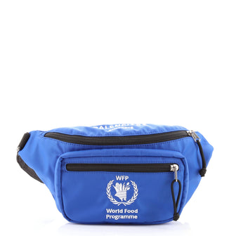 Balenciaga World Food Programme Waist Bag Embroidered Nylon