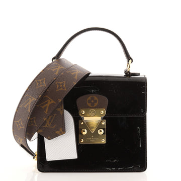 Louis Vuitton Spring Street NM Handbag Monogram Vernis with Monogram Canvas and Epi Leather