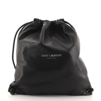 Saint Laurent Teddy Drawstring Backpack Leather Large