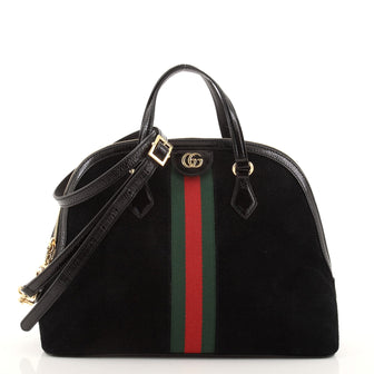 Gucci Ophidia Dome Top Handle Bag Suede Medium