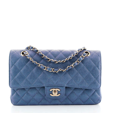 Chanel Classic Double Flap Bag Quilted Iridescent Caviar Medium